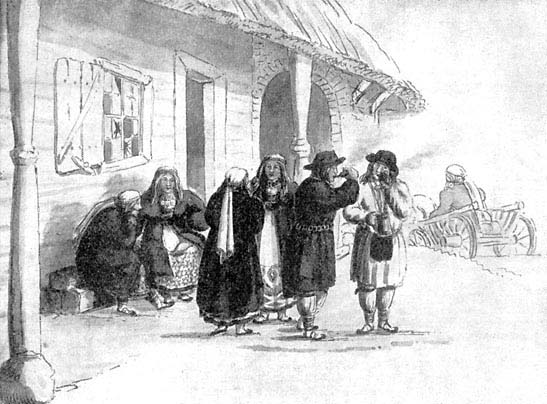 K�rtsi ees. Talupoegi Paistu �mbrusest ca 1813. a